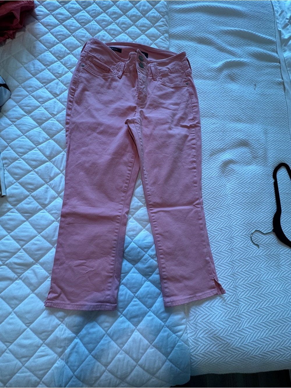 NYDJ Pink Ankle Cropped Straight Jeans